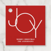 Gepersonaliseerde foto Rode kerst Bedankjes Labels (Voorkant)