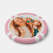 Gepersonaliseerde foto roze genummerd 250 Value sp Poker Chips (Enkel)
