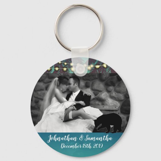 Gepersonaliseerde foto Sleutelhanger Beach Sunset (Voorkant)