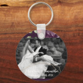 Gepersonaliseerde foto Sleutelhanger Plum Paarse R (Voorkant)
