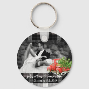 Gepersonaliseerde foto Sleutelhanger XMAS Truck Ba