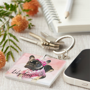 Gepersonaliseerde foto sociale media QR-code Lil Sleutelhanger