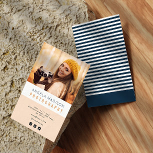 gepersonaliseerde foto trendy fotograaf visitekaartje