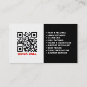 Gepersonaliseerde foto, Uber Driver Visitekaartje (Achterkant)