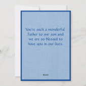 Gepersonaliseerde foto Vaderdag Feestdagenkaart (Achterkant)