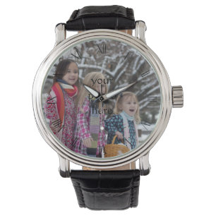 Gepersonaliseerde Foto van de Familie met Roman Nu Horloge