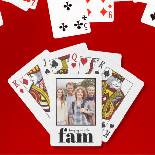 Gepersonaliseerde foto van de familie pokerkaarten