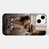 Gepersonaliseerde foto van Mr en Mrs Monogram Wedd Case-Mate iPhone Case (Achterkant (horizontaal))
