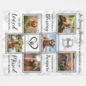Gepersonaliseerde foto van Pet Memorial Collage Fleece Deken (Voorkant (Horizontaal))