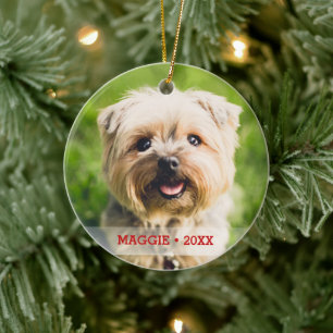 Gepersonaliseerde foto van Pet met dubbelzijdige k Keramisch Ornament