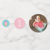 Gepersonaliseerde foto & Verjaardag Jaar Confetti (Achterkanten)