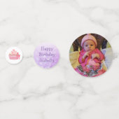 Gepersonaliseerde foto & Verjaardag Jaar Confetti (Voorkanten)