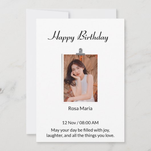 Gepersonaliseerde foto Verjaardag Kaart (Voorkant)