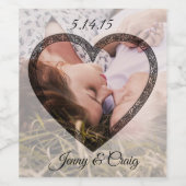 Gepersonaliseerde foto Wijnfles Etiketten (Enkel label)