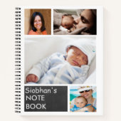 Gepersonaliseerde Fotocollage Aangepaste DIY Notitieboek (Voorkant)