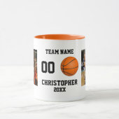 Gepersonaliseerde fotocollage basketbal mok (Midden)