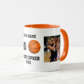 Gepersonaliseerde fotocollage basketbal mok (Voorkant rechts)