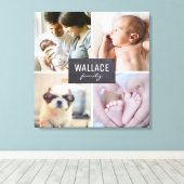 Gepersonaliseerde fotocollage-blokken canvas afdruk (Insitu (Houten vloer))