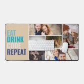 Gepersonaliseerde fotocollage en tekst bureaumat (Keyboard & Muis)