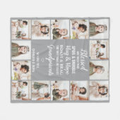Gepersonaliseerde Fotocollage Grootouders Fleece Deken (Voorkant (Horizontaal))