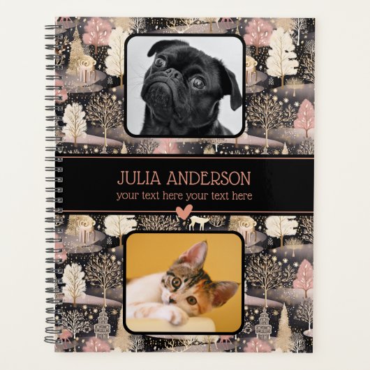 Gepersonaliseerde Fotocollage Moderne Kerstmis Planner (Voorkant)