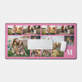 Gepersonaliseerde fotocollage monogram bureaumat (Keyboard & Muis)