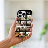 Gepersonaliseerde fotocollage monogram Case-Mate iPhone case