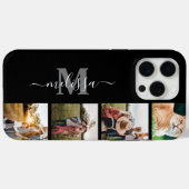 Gepersonaliseerde fotocollage monogram Case-Mate iPhone case (Achterkant (horizontaal))