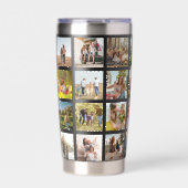 Gepersonaliseerde fotocollage monogram geïsoleerde drinkbeker (Voorkant)