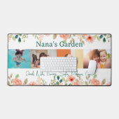 Gepersonaliseerde fotocollage Nana oma's tuin Bureaumat (Keyboard & Muis)