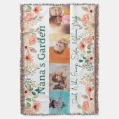 Gepersonaliseerde fotocollage Nana oma's tuin Deken (Voorkant Verticaal)
