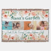 Gepersonaliseerde fotocollage Nana oma's tuin Deken (Voorkant)