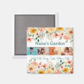 Gepersonaliseerde fotocollage Nana oma's tuin Magneet (Voorkant / Achterkant)