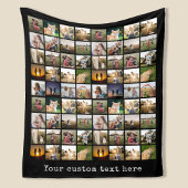Gepersonaliseerde fotocollage van 72 fleece deken