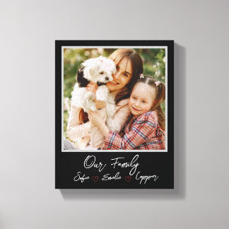 Gepersonaliseerde Fotofamilie Canvas