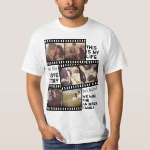 gepersonaliseerde fotofilm en tekst t-shirt