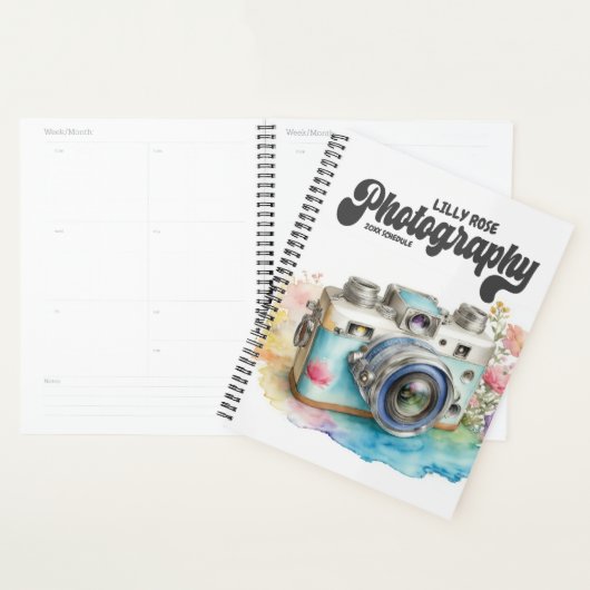 Gepersonaliseerde Fotograaf Planner Retro Camera (Display)