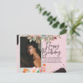 Gepersonaliseerde fotografie Birthday Briefkaart (Staand voorkant)