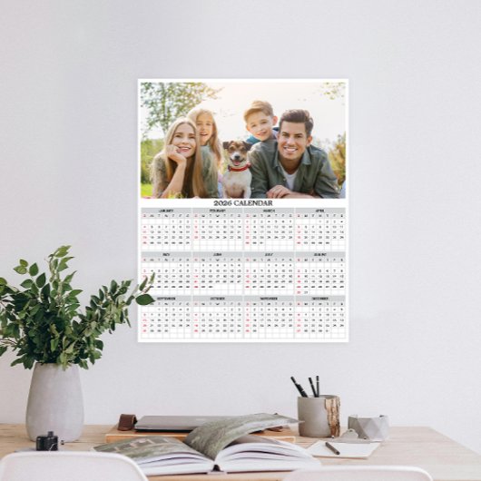 Gepersonaliseerde fotokalender 2026 poster