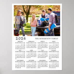 Gepersonaliseerde fotokalender voor de 2021-reeks poster