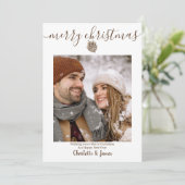 Gepersonaliseerde fotokerst feestdagenkaart (Staand voorkant)