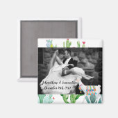 Gepersonaliseerde Fotomagneet Boho Llama Bohemian Magneet (Voorkant / Achterkant)