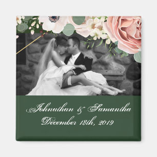 Gepersonaliseerde fotomagneet Geometrische Tuinjag Magneet