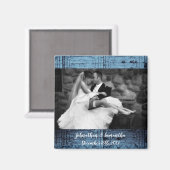 Gepersonaliseerde Fotomagneet Rustiek Tin Panel Pl Magneet (Voorkant / Achterkant)