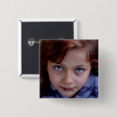 Gepersonaliseerde fotonaam Square Button (Voorkant /achterkant)