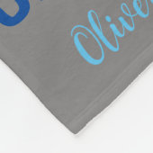 Gepersonaliseerde fotonamen | Grijze Hond Fleece Deken (Hoek)