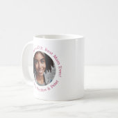 Gepersonaliseerde Fotonamen Moederdag Elegant Ruby Koffiemok (Voorkant links)