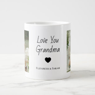 Gepersonaliseerde foto's & "Love You Grandma Extra Grote Beker