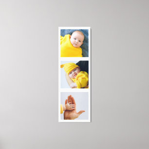 Gepersonaliseerde foto's toevoegen op maat gemaakt canvas afdruk