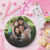 Gepersonaliseerde fotoscriptnaam papieren bordje (Feest)